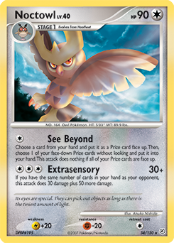 Noctowl, Diamond & Pearl #34, Pokémon TCG card