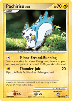 Pachirisu, Diamond & Pearl #35, Pokémon TCG card