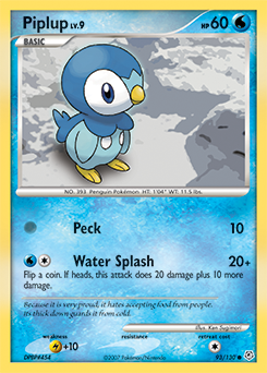 Piplup, Diamond & Pearl #93, Pokémon TCG card