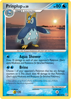 Prinplup, Diamond & Pearl #58, Pokémon TCG card