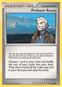 Professor Rowan, Diamond & Pearl #112, Pokémon TCG card