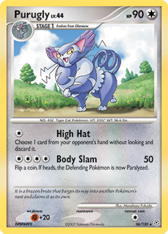 Purugly, Diamond & Pearl #36, Pokémon TCG card