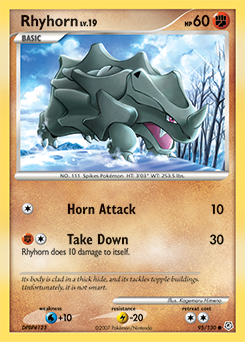 Rhyhorn, Diamond & Pearl #95, Pokémon TCG card