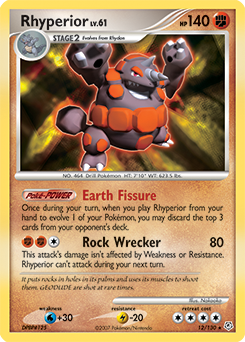 Rhyperior, Diamond & Pearl #12, Pokémon TCG card