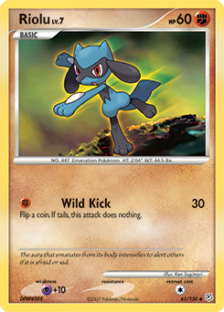 Riolu, Diamond & Pearl #61, Pokémon TCG card