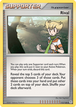 Rival, Diamond & Pearl #113, Pokémon TCG card