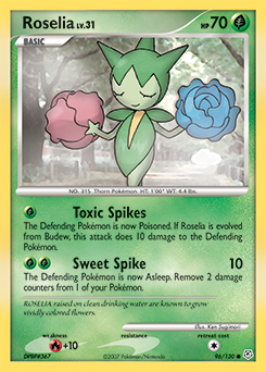 Roselia, Diamond & Pearl #96, Pokémon TCG card