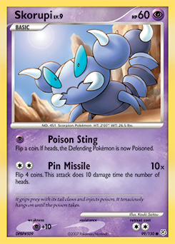 Skorupi, Diamond & Pearl #99, Pokémon TCG card