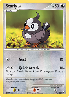 Starly, Diamond & Pearl #101, Pokémon TCG card