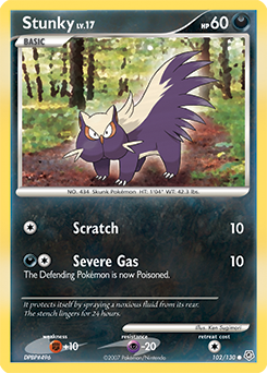 Stunky, Diamond & Pearl #102, Pokémon TCG card