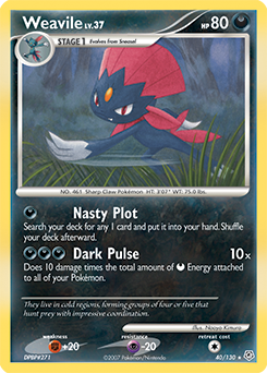 Weavile, Diamond & Pearl #40, Pokémon TCG card