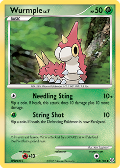 Wurmple, Diamond & Pearl #104, Pokémon TCG card