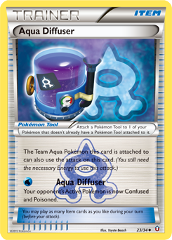 Aqua Diffuser, Double Crisis #23, Pokémon TCG card