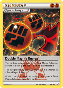 Double Magma Energy, Double Crisis #34, Pokémon TCG card