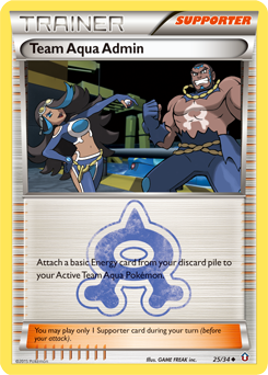 Team Aqua Admin, Double Crisis #25, Pokémon TCG card