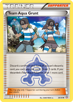 Team Aqua Grunt, Double Crisis #26, Pokémon TCG card