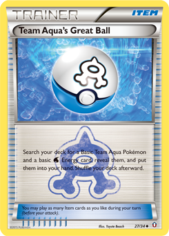 Team Aqua's Great Ball, Double Crisis #27, Pokémon TCG card