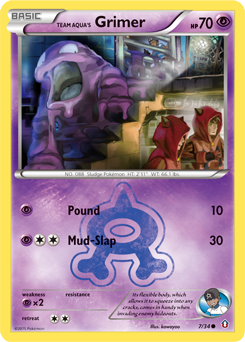 Team Aqua's Grimer, Double Crisis #7, Pokémon TCG card