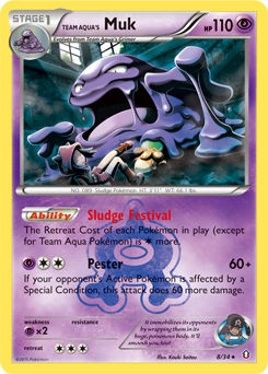Team Aqua's Muk, Double Crisis #8, Pokémon TCG card