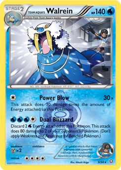 Team Aqua's Walrein, Double Crisis #5, Pokémon TCG card