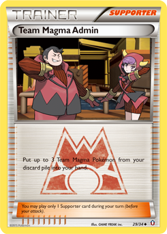 Team Magma Admin, Double Crisis #29, Pokémon TCG card