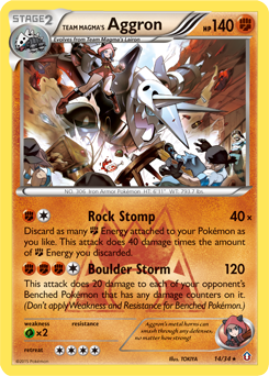 Team Magma's Aggron, Double Crisis #14, Pokémon TCG card
