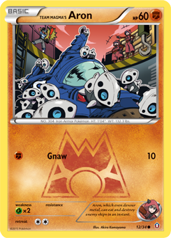 Team Magma's Aron, Double Crisis #12, Pokémon TCG card