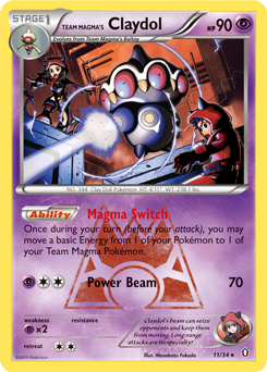 Team Magma's Claydol, Double Crisis #11, Pokémon TCG card