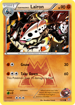 Team Magma's Lairon, Double Crisis #13, Pokémon TCG card