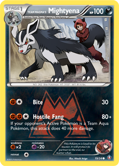 Team Magma's Mightyena, Double Crisis #19, Pokémon TCG card