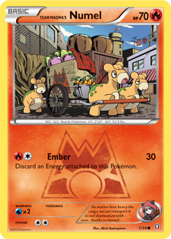Team Magma's Numel, Double Crisis #1, Pokémon TCG card