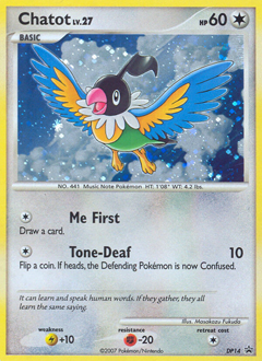 Chatot, DP Black Star Promos #DP14, Pokémon TCG card
