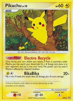 Pikachu, DP Black Star Promos #DP16, Pokémon TCG card