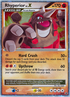 Rhyperior LV.X, DP Black Star Promos #DP29, Pokémon TCG card