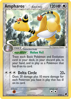 Ampharos δ, Dragon Frontiers #1, Pokémon TCG card