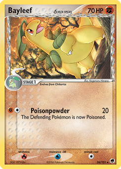 Bayleef δ, Dragon Frontiers #26, Pokémon TCG card
