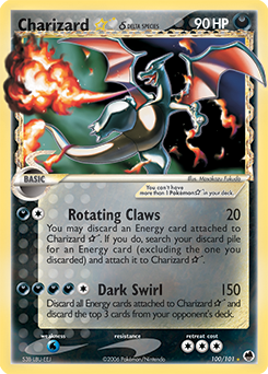 Charizard ★ δ, Dragon Frontiers #100, Pokémon TCG card