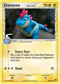 Croconaw δ, Dragon Frontiers #27, Pokémon TCG card