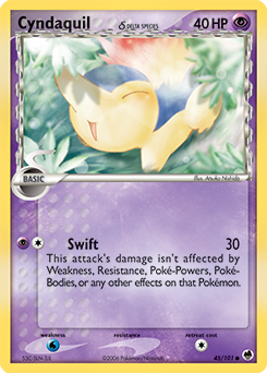Cyndaquil δ, Dragon Frontiers #45, Pokémon TCG card