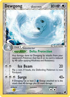 Dewgong δ, Dragon Frontiers #15, Pokémon TCG card