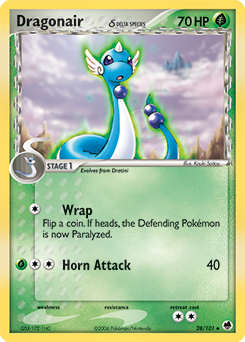 Dragonair δ, Dragon Frontiers #28, Pokémon TCG card