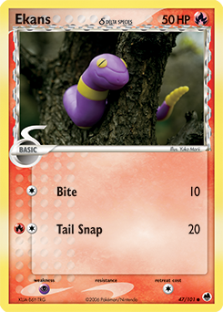 Ekans δ, Dragon Frontiers #47, Pokémon TCG card
