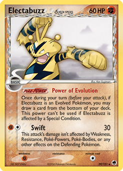 Electabuzz δ, Dragon Frontiers #29, Pokémon TCG card