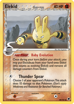 Elekid δ, Dragon Frontiers #48, Pokémon TCG card