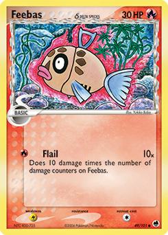 Feebas δ, Dragon Frontiers #49, Pokémon TCG card