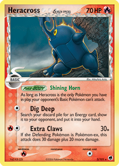 Heracross δ, Dragon Frontiers #3, Pokémon TCG card