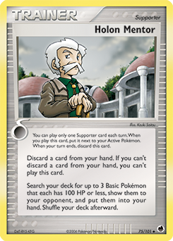 Holon Mentor, Dragon Frontiers #75, Pokémon TCG card