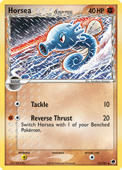 Horsea δ, Dragon Frontiers #31, Pokémon TCG card