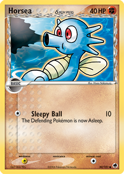 Horsea δ, Dragon Frontiers #50, Pokémon TCG card
