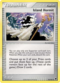 Island Hermit, Dragon Frontiers #76, Pokémon TCG card